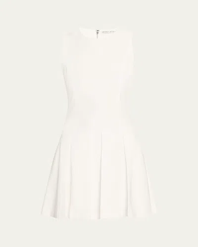 Alice And Olivia Adley Drop-waist Mini Dress In Neutral