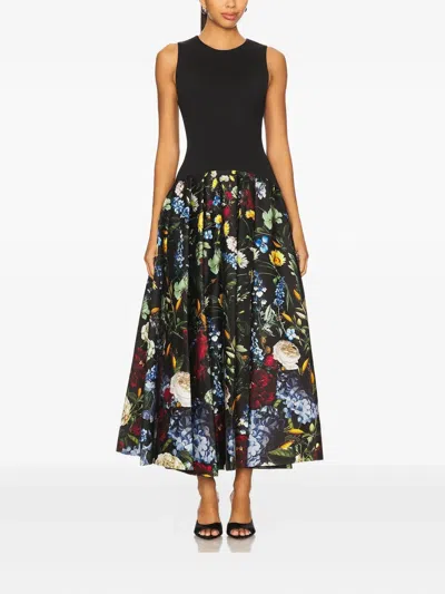 ALICE AND OLIVIA ADLEY FLORAL MIDI DRESS