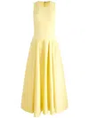 Alice And Olivia Alice + Olivia Adley Cotton Long Dress In 黄色