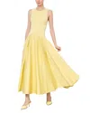 Alice And Olivia Alice + Olivia Adley Cotton Long Dress In Butter