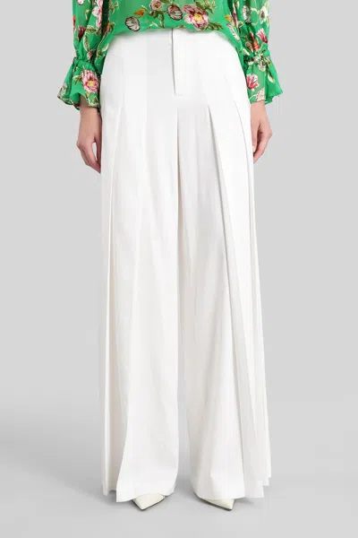 Alice And Olivia Ainslie Pants In White Polyester