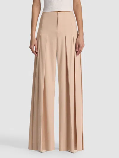 Alice And Olivia Ainslie Pleated Pant In Neutral