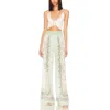 Alice And Olivia Alabama Palazzo Wide Leg Pants In Floral Fest In Multi