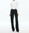 Alice And Olivia Alexander Color Block Trouser In Black/off-white