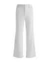 Alice And Olivia Dylan High Waist Wide Leg Pants In Ecru Vegan Leather In Off White
