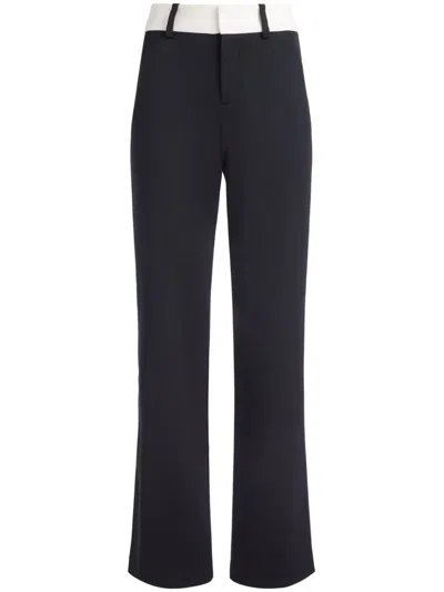 Alice And Olivia Alexander Trousers In Black/off White