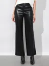 Alice And Olivia Trish Shiny Vegan Leather Baggy Pants Black 0 In Black