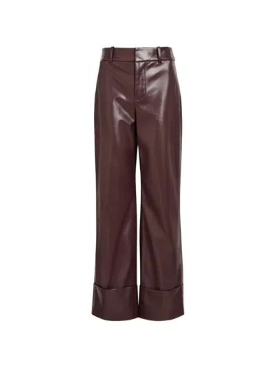 Alice And Olivia Alexander Wide-leg Trousers In Brown