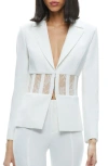 ALICE AND OLIVIA ALEXIS LACE CORSET DETAIL BLAZER
