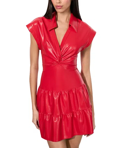 ALICE AND OLIVIA ALICE AND OLIVA MILA FAUX LEATHER DRESS