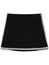 Alice And Olivia Rubi Contrast-trim Vegan Leather Mini Skirt