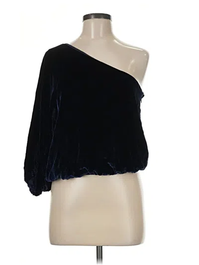 Alice And Olivia Alice + Olivia 3/4 Sleeve Blouse In Blue