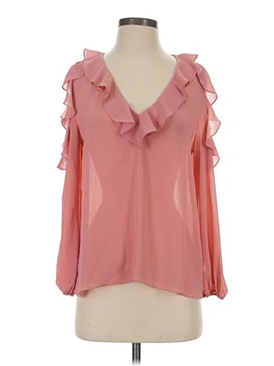Pre-owned Alice + Olivia 3/4 Sleeve Blouse In Orange