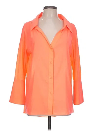 Pre-owned Alice + Olivia 3/4 Sleeve Blouse In Orange