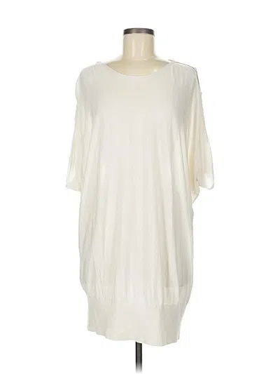 Pre-owned Alice And Olivia Alice + Olivia 3/4 Sleeve T-shirt In White