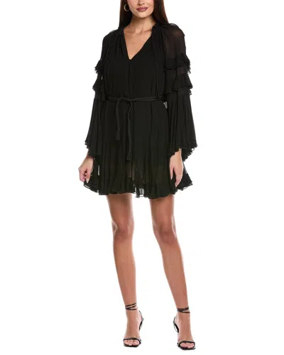 Alice And Olivia Alice + Olivia Adaline Mini Tunic Dress In Black