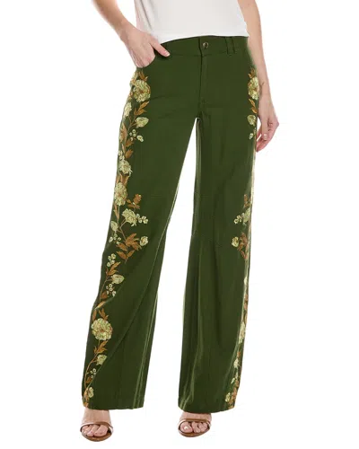 Alice And Olivia Alice + Olivia Akers Ember Oversized Pant In Green