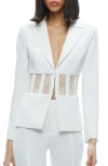 ALICE AND OLIVIA ALICE + OLIVIA ALEXIS LACE CORSET DETAIL BLAZER