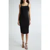 Alice And Olivia Alina Chain Strap Midi Tank Dress In Black