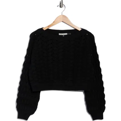 ALICE AND OLIVIA ALICE + OLIVIA ALLENE CHUNKY OPEN STITCH COTTON & WOOL BLEND SWEATER