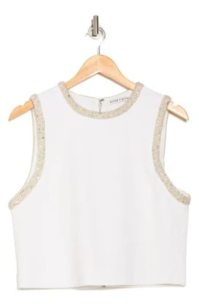 Alice And Olivia Alice + Olivia Amal Rhinestone Detail Tank