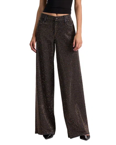 Alice And Olivia Alice + Olivia Amazing Low-rise Embellished Baggy Jean In Brown