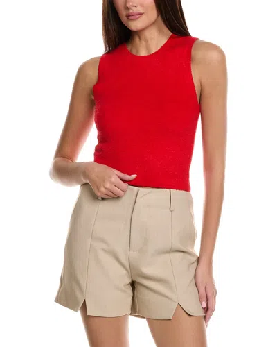 Alice And Olivia Alice + Olivia Amity Cropped Crew Top In Red