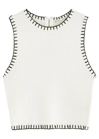 ALICE AND OLIVIA ALICE + OLIVIA AMITY WAFFLE-KNIT WOOL-BLEND TANK
