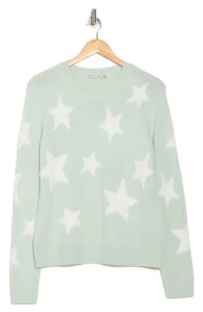 Alice And Olivia Alice + Olivia Andora Fuzzy Star Wool Blend Sweater