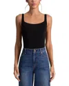 Alice And Olivia Devin Side Panel Tank In Black