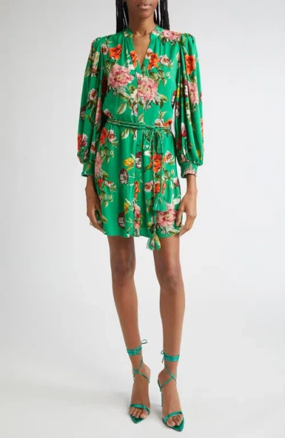 Alice And Olivia Alice + Olivia Antonette Floral Belted Minidress