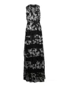 Alice And Olivia Alice + Olivia Ari Floral Maxi Dress In Black Polyester In Black