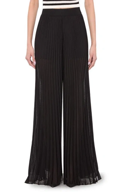 ALICE AND OLIVIA ALICE + OLIVIA ATHENA ACCORDION PLEATED WIDE LEG PANTS