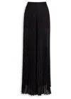 Alice And Olivia Alice + Olivia Athena Plissé Semi-sheer Chiffon Trousers