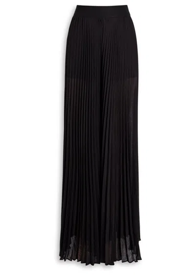 Alice And Olivia Alice + Olivia Athena Plissé Semi-sheer Chiffon Trousers