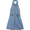 Alice And Olivia Axelle Zip Front Mini Dress