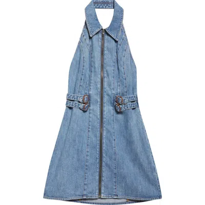 Alice And Olivia Alice + Olivia Axelle Sleeveless Denim Minidress