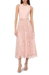 Alice And Olivia Alice + Olivia Babette Sleeveless Lace Midi Dress In Pink