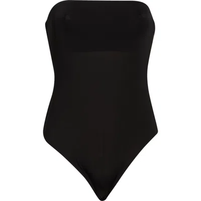 Alice And Olivia Naomi Strapless Stretch-jersey Bodysuit In Black
