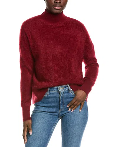Alice And Olivia Alice + Olivia Barbra Turtleneck Cashmere-blend Easy Pullover In Red