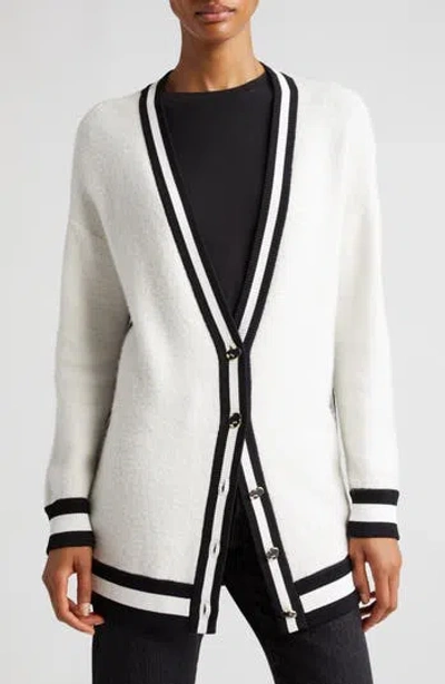 Alice And Olivia Alice + Olivia Barry Oversize Cardigan In Ecru/black