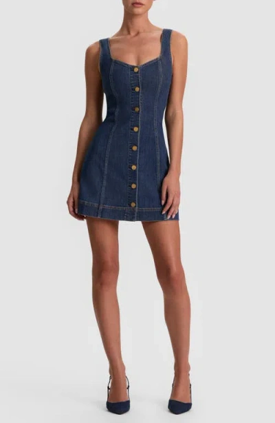 Alice And Olivia Alice + Olivia Bea Denim Minidress In Blue