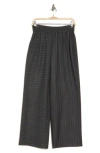 Alice And Olivia Alice + Olivia Benny Pull-on Wide Leg Pinstripe Pants In Charcoal/white