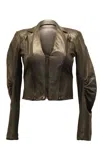 Alice And Olivia Alice + Olivia Biker Jacket In Black Leather In Black