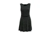 Alice And Olivia Alice + Olivia Black Monah Stripe Dress In Black Acrylic In Black