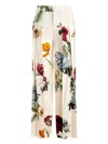 Alice And Olivia Blaire Provence Floral Pleated Pants In White