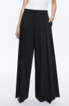 Alice And Olivia High-waisted Pleated Trousers In Black