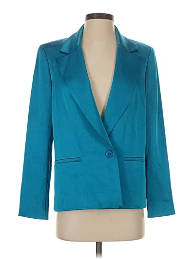 Pre-owned Alice And Olivia Alice + Olivia Blazer Jacket In Blue