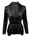 Alice And Olivia Alice + Olivia Blazer Jacket In Black Silk In Black