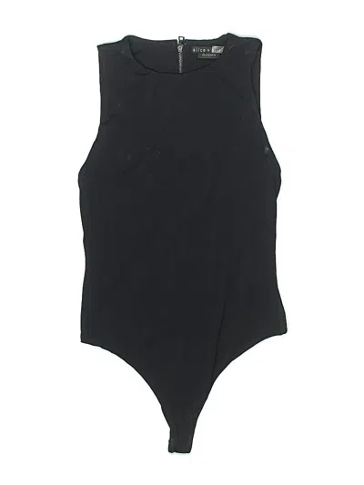 Pre-owned Alice And Olivia Alice + Olivia Bodysuit In Black